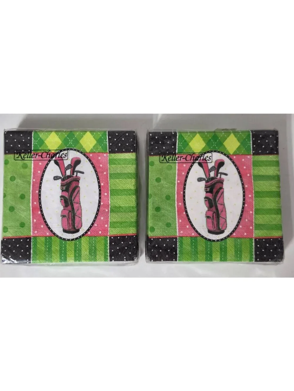 Keller-Charles Girly Golfers Paper Napkins Lot 2 Packs 20 Count Lori Siebert